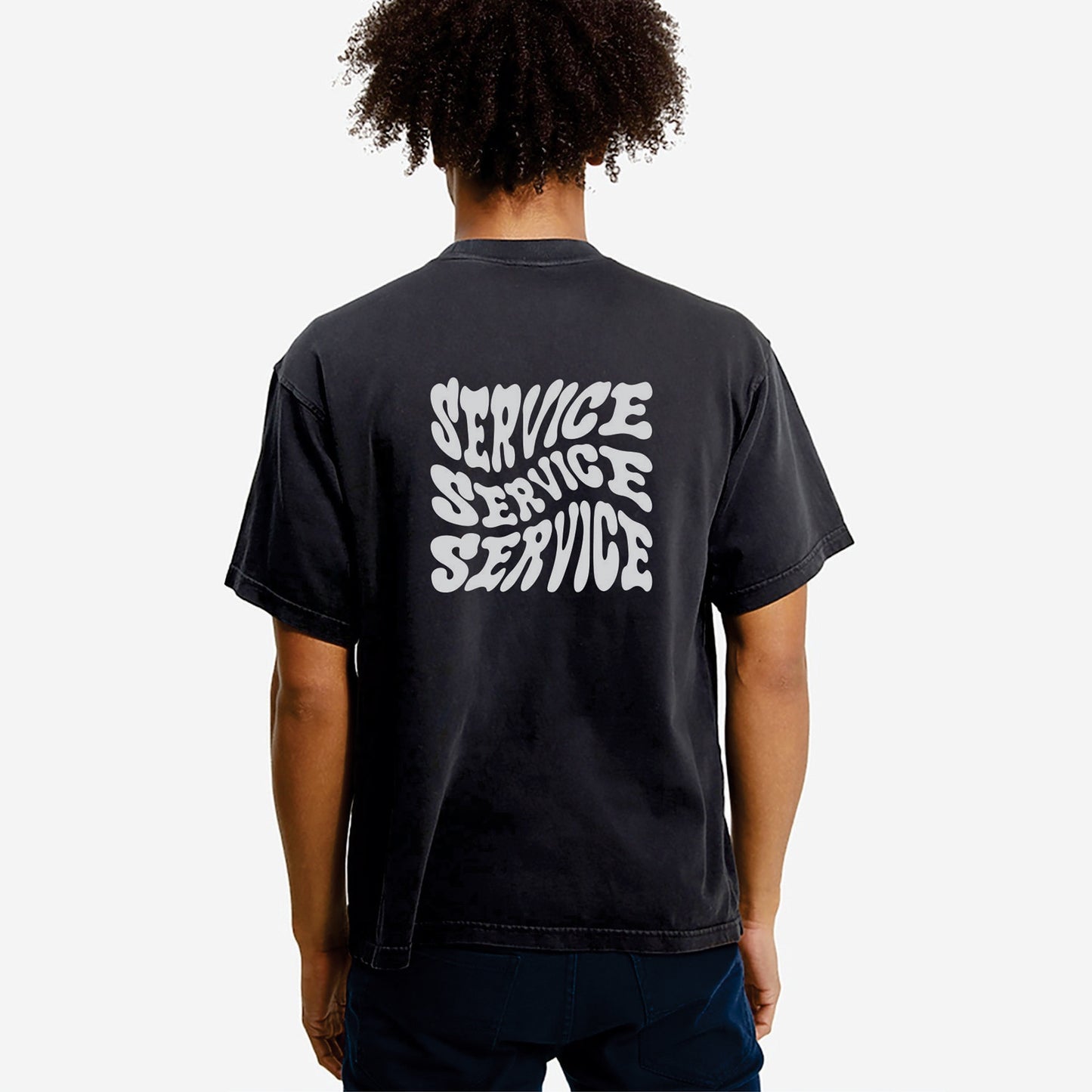 Service Service Service Premium black T-shirt - Short sleeve